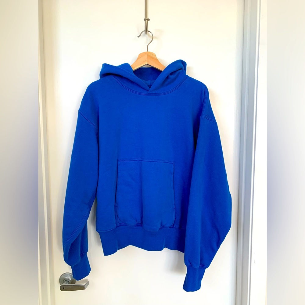 YZY x GAP “Perfect” Hoodie, Blue, Size Small, Lightly Worn